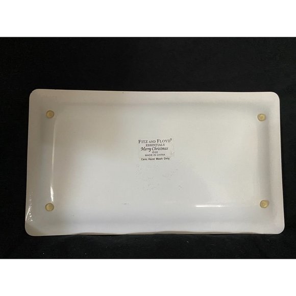 Fitz and Floyd Essentials Merry Christmas 3 Tree Glass Platter - Picture 4 of 4